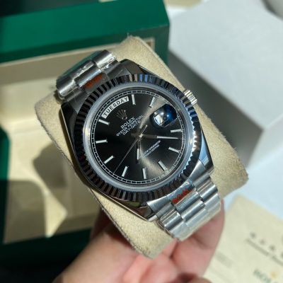 ROLEX Day-date 904L Steel 8205 Movement 41MM Black Watch